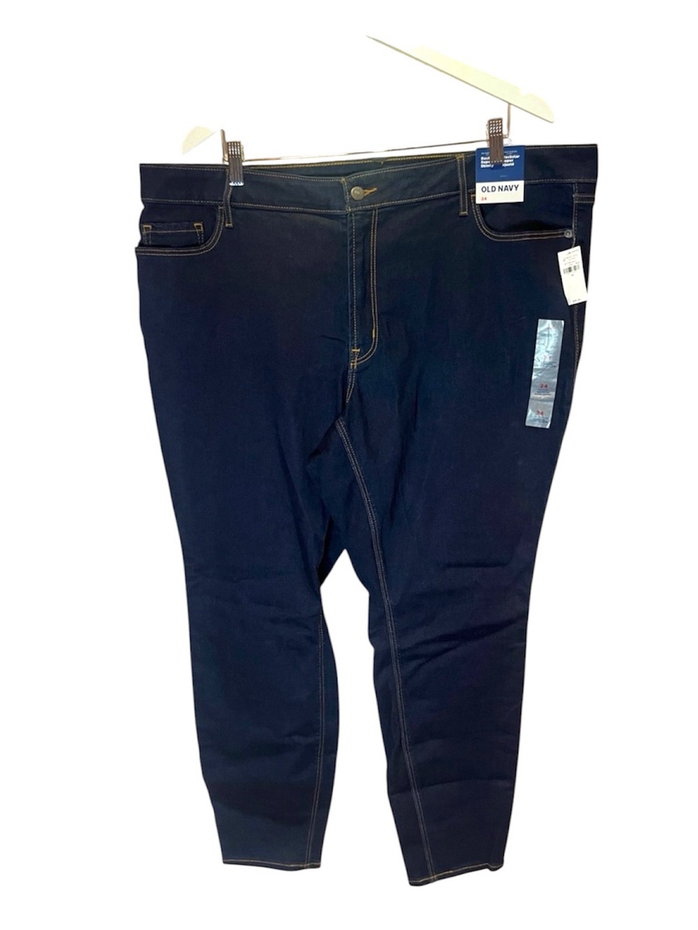 New Old Navy Women’s Rockstar Super Skinny Mid rise Dark Rinse Jeans 24 NWT